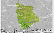 Satellite 3D Map of Macuspana, lighten, desaturated