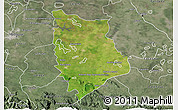 Satellite 3D Map of Macuspana, semi-desaturated