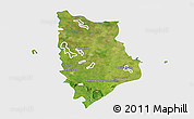 Satellite 3D Map of Macuspana, single color outside