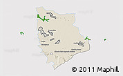 Shaded Relief 3D Map of Macuspana, single color outside