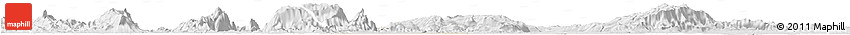 Shaded Relief Horizon Map of Macuspana, lighten, desaturated