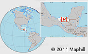 Gray Location Map of Macuspana, highlighted parent region