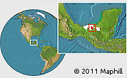 Satellite Location Map of Macuspana, highlighted parent region
