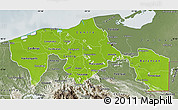 Physical Map of Tabasco, semi-desaturated
