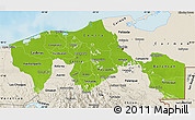 Physical Map of Tabasco, shaded relief outside