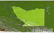 Physical 3D Map of Tenosique, darken