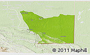 Physical 3D Map of Tenosique, lighten