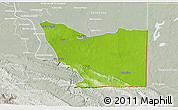 Physical 3D Map of Tenosique, lighten, semi-desaturated