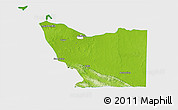 Physical 3D Map of Tenosique, single color outside