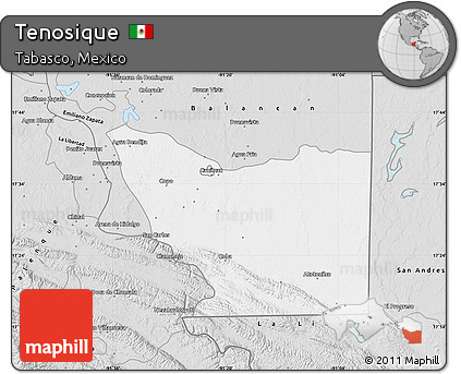 Silver Style Map of Tenosique