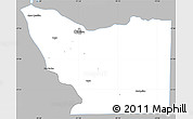 Gray Simple Map of Tenosique, single color outside