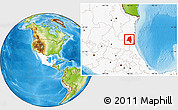 Physical Location Map of Gonzalez, highlighted country