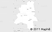 Silver Style Simple Map of Gonzalez