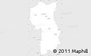 Silver Style Simple Map of Jaumave