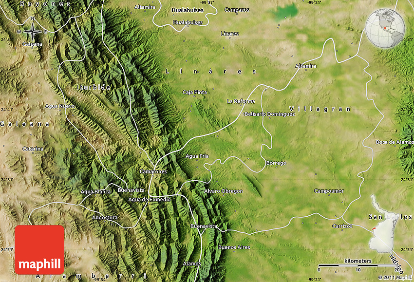 Satellite Map of Mainero