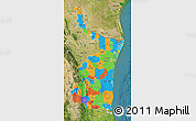 Political Map of Tamaulipas, satellite outside