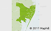 Physical Map of Matamoros, lighten