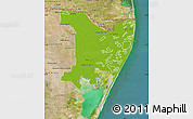 Physical Map of Matamoros, satellite outside