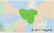 Political 3D Map of Mier, lighten