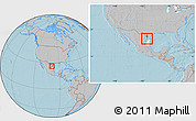 Gray Location Map of Mier, highlighted parent region, within the entire country, hill shading