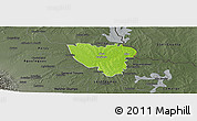 Physical Panoramic Map of Mier, darken, semi-desaturated