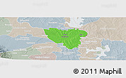 Political Panoramic Map of Mier, lighten, semi-desaturated