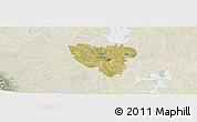 Satellite Panoramic Map of Mier, lighten