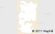 Classic Style Simple Map of Miguel Aleman, single color outside