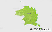Physical 3D Map of Nuevo Laredo, single color outside