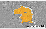 Political 3D Map of Nuevo Laredo, desaturated