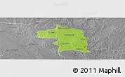 Physical Panoramic Map of Nuevo Laredo, desaturated