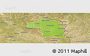 Physical Panoramic Map of Nuevo Laredo, satellite outside