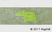 Physical Panoramic Map of Nuevo Laredo, semi-desaturated