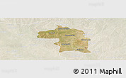 Satellite Panoramic Map of Nuevo Laredo, lighten