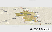 Satellite Panoramic Map of Nuevo Laredo, shaded relief outside