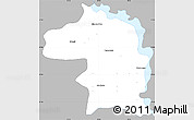 Gray Simple Map of Nuevo Laredo, single color outside