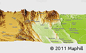Physical Panoramic Map of Ocampo