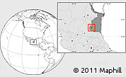 Blank Location Map of Palmillas, highlighted country, highlighted parent region