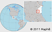 Gray Location Map of Palmillas, highlighted parent region