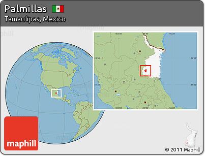Savanna Style Location Map of Palmillas, highlighted parent region