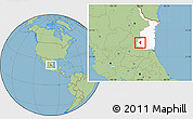 Savanna Style Location Map of Palmillas, highlighted parent region