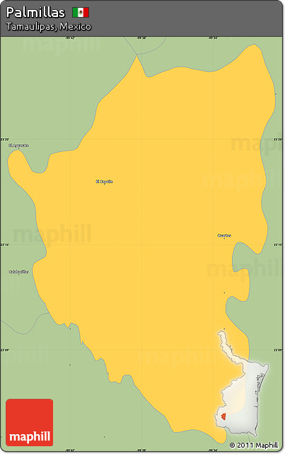 Savanna Style Simple Map of Palmillas