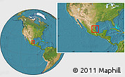 Satellite Location Map of Tampico, within the entire country