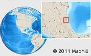 Shaded Relief Location Map of Tampico