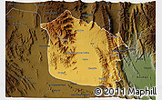 Physical 3D Map of Tula, darken