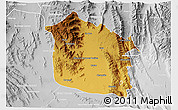 Physical 3D Map of Tula, lighten, desaturated