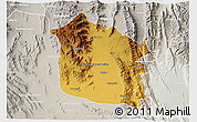 Physical 3D Map of Tula, lighten, semi-desaturated