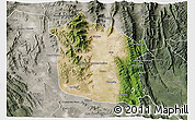 Satellite 3D Map of Tula, semi-desaturated