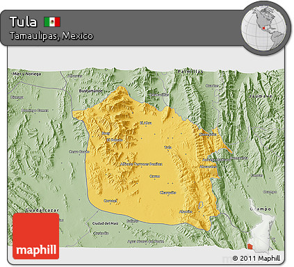 Savanna Style 3D Map of Tula