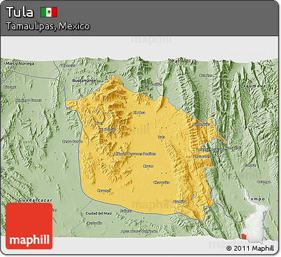 Savanna Style 3D Map of Tula